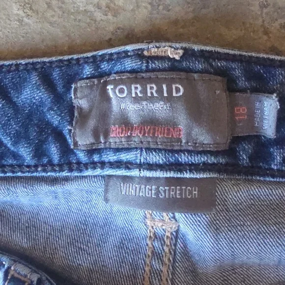 Torrid Blue Distressed Skinny Jeans - Picture 2 of 6